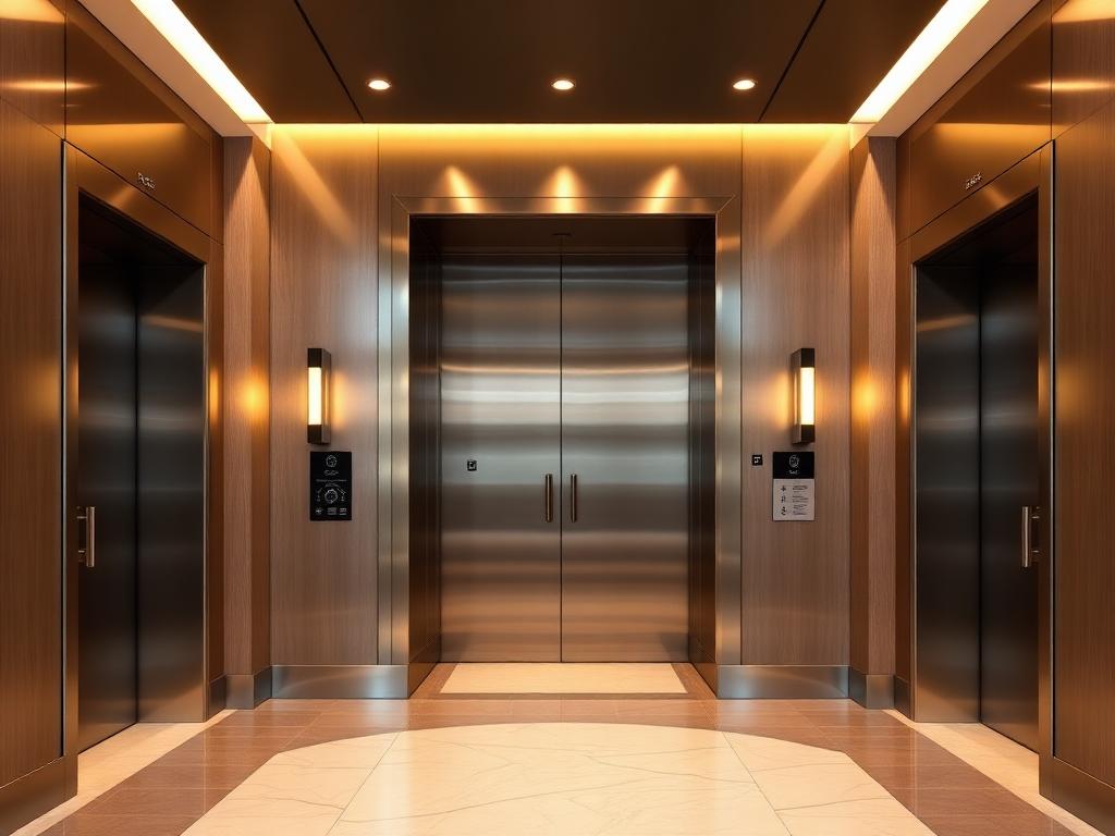 Ascenseurs d'un hall professionnel
